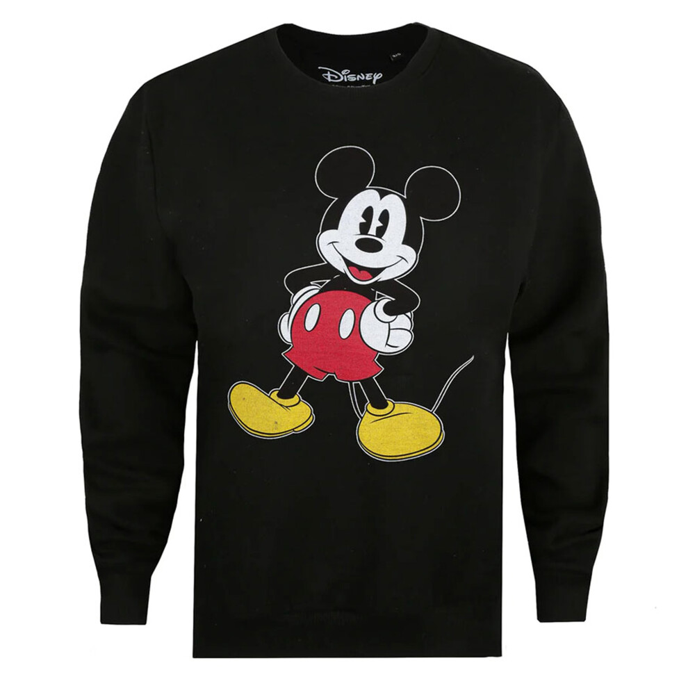 Disney Womens/Ladies Mickey Mouse Sweatshirt Black