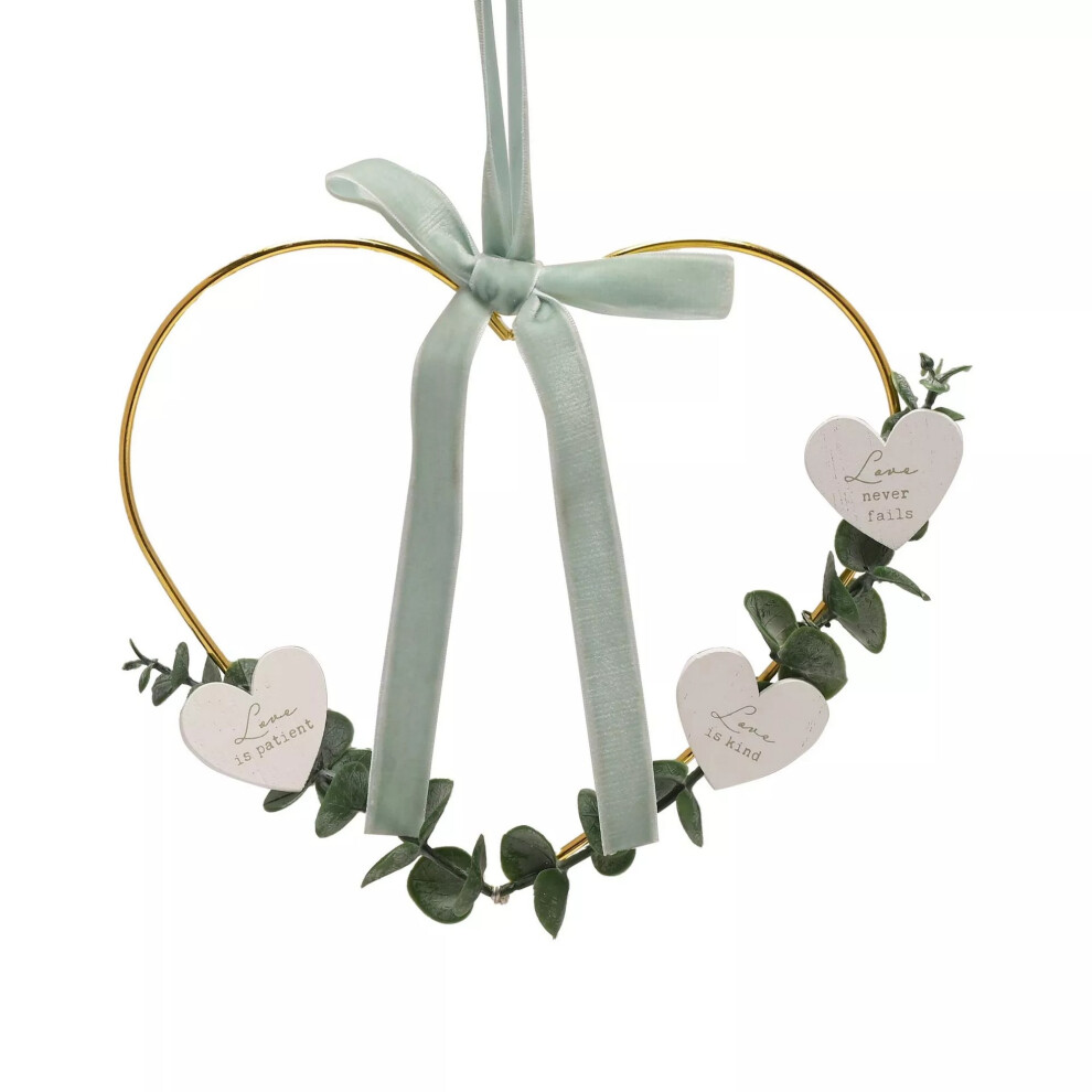 Celebrations Love Story Love Is Patient Heart Wreath