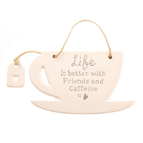Celebrations Celebrations Love Life Friends Tea Cup Plaque