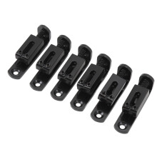6 piezas de selleta de puente para 6 cuerdas, divididas, de aleación de zinc, negro.