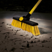 Charles Bentley 14" Bulldozer Yard Broom Sweeper Heavy Duty Industrial With Handle