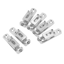 6 Stück geteilte Brückensättel aus Zinklegierung Silber