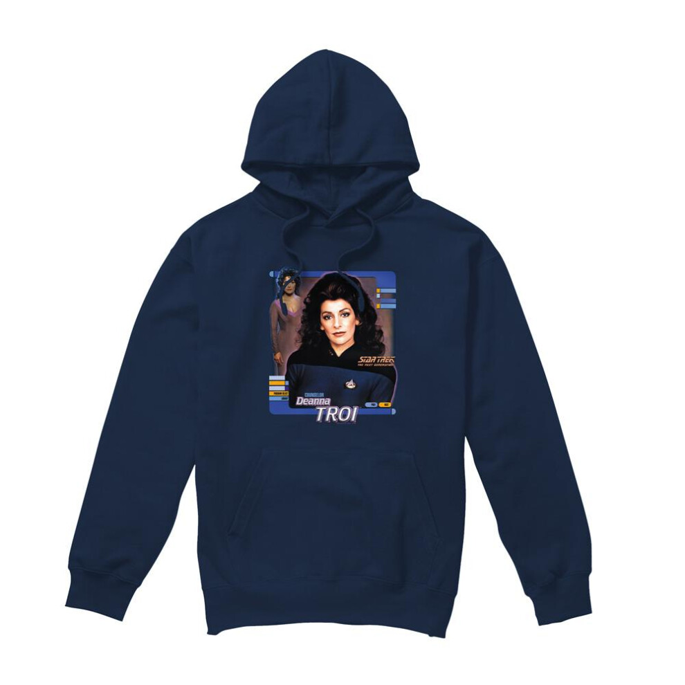Star Trek (Xxl, Navy) Mens Deanna Troi Hoodie Blue,Multicoloured