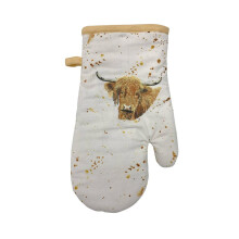 Highland Cow Coo Single Oven Mitt Glove