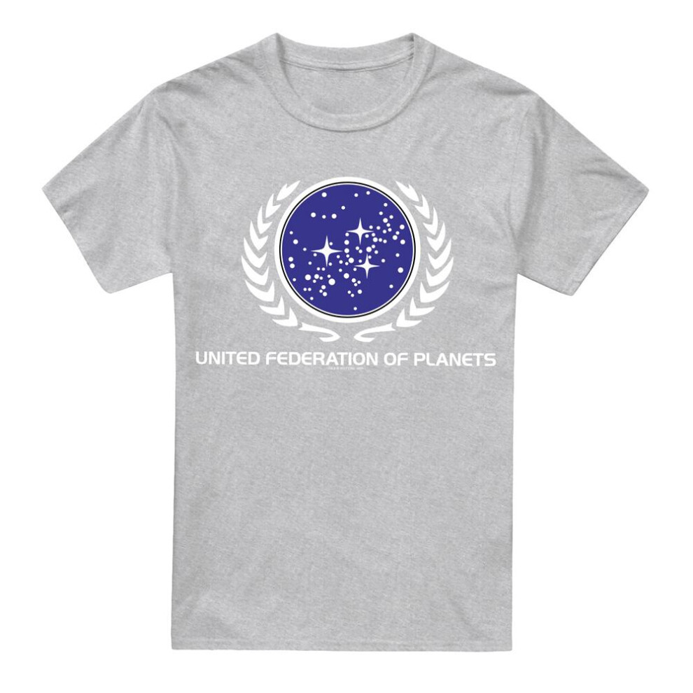 Star Trek (M, Sport Heather) Mens United Federation Logo T-Shirt Multicoloured