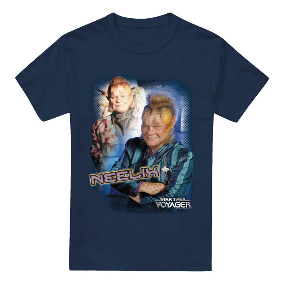 Star Trek (3Xl, Navy) Mens Neelix T-Shirt Blue,Multicoloured