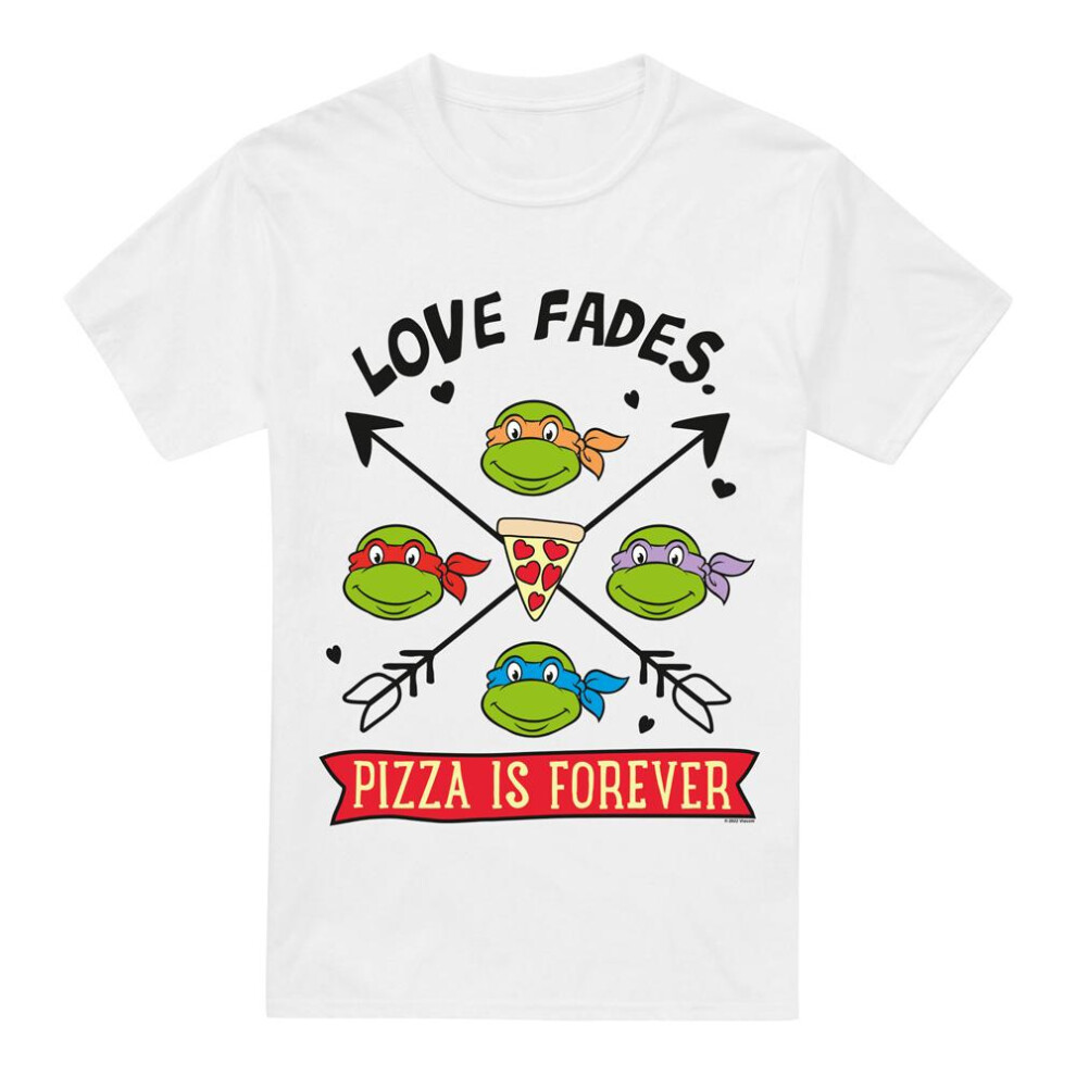 Teenage Mutant Ninja Turtles (Xxl, White) Mens Pizza Is Forever T-Shirt