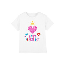 (12-13 Years, White) Disney Princess Childrens/Kids Happy Hearts Day Valentine's Day T-Shirt