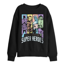 (7-8 Years, Black) Avengers Childrens/Kids Super Heroes Classic Sweatshirt