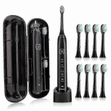 Sarmocare S100 IPX7 Waterproof Portable Sonic Electric Toothbrush with 8-brush Heads