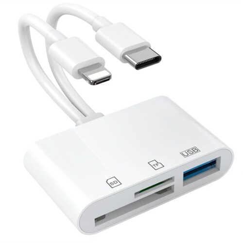 Card Reader for ,USB C and for  Interface Dual Port  Card Adapter, Memory Card Reader for Camera Adapter 1