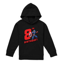 (5-6 Years, Black) Captain America Childrens/Kids 8th Birthday Pull Over Hoodie