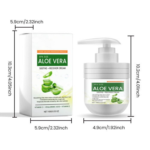 2 pezzi da 100 g di crema lenitiva all'aloe post-sole nutriente 1