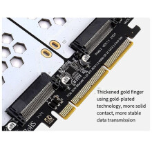 PH46-2 Disco Duro Dual SFF8639 U.2 NVME y de 2,5 Pulgadas A Tarjeta Dividida PCIE4.0