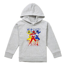 (9-11 Years, Athletic Heather) Power Rangers Childrens/Kids Everyone Can Be A Ranger Heather Pullover Hoodie