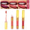 3er Pack 2,5 ml goldenes Lipgloss matt 01 02 03 4