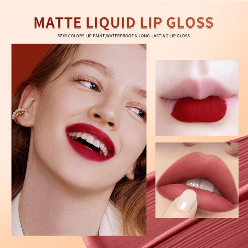 3er Pack 2,5 ml goldenes Lipgloss matt 01 02 03 2