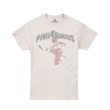 (XL, Natural) Power Rangers Mens Red Power Ranger T-Shirt