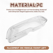 Cubierta de Faro Delantero para Serie 3 E46 2 Puertas LCI 325 330 Coupé 2003-2006, Transparente, Izquierda