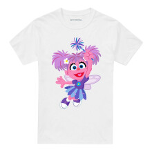 (4XL, White) Sesame Street Unisex Adult Furry Friends Forever! Abby Cadabby T-Shirt