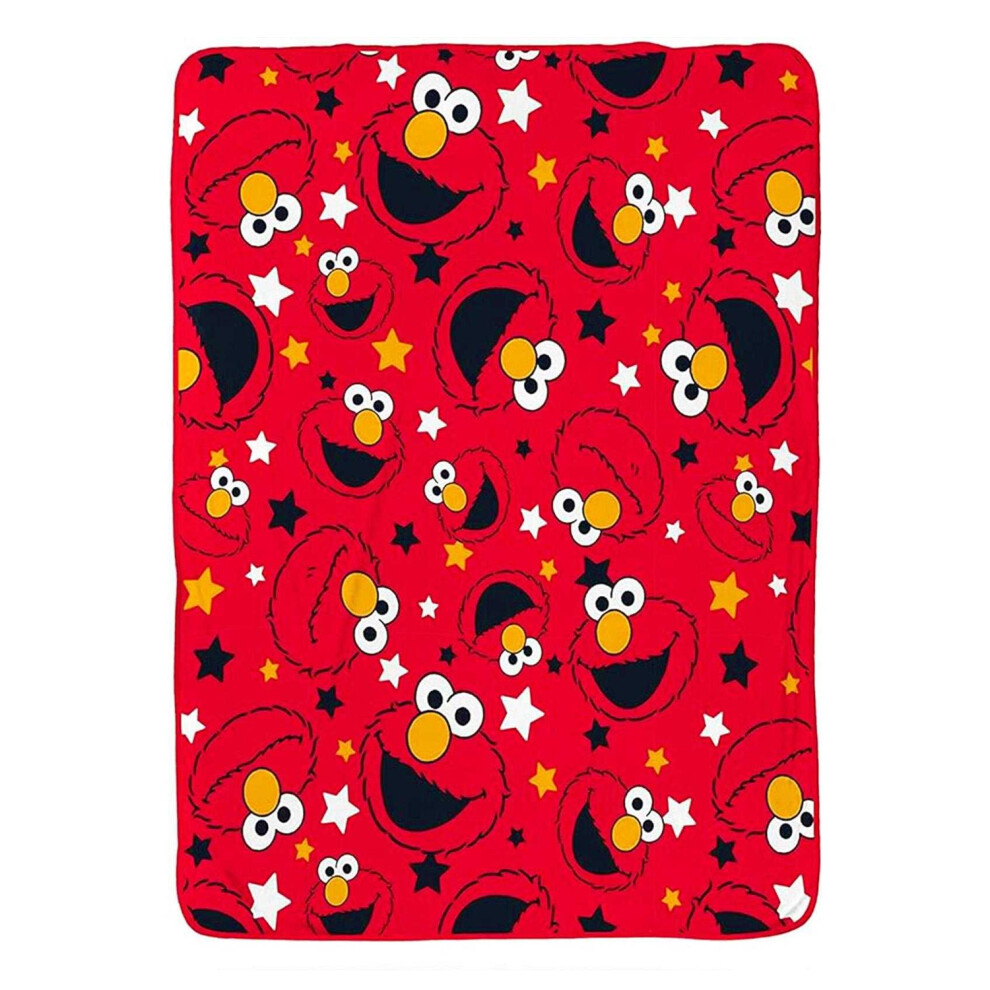 Sesame Street Fleece Elmo Blanket - Red/Black/White - Image 2