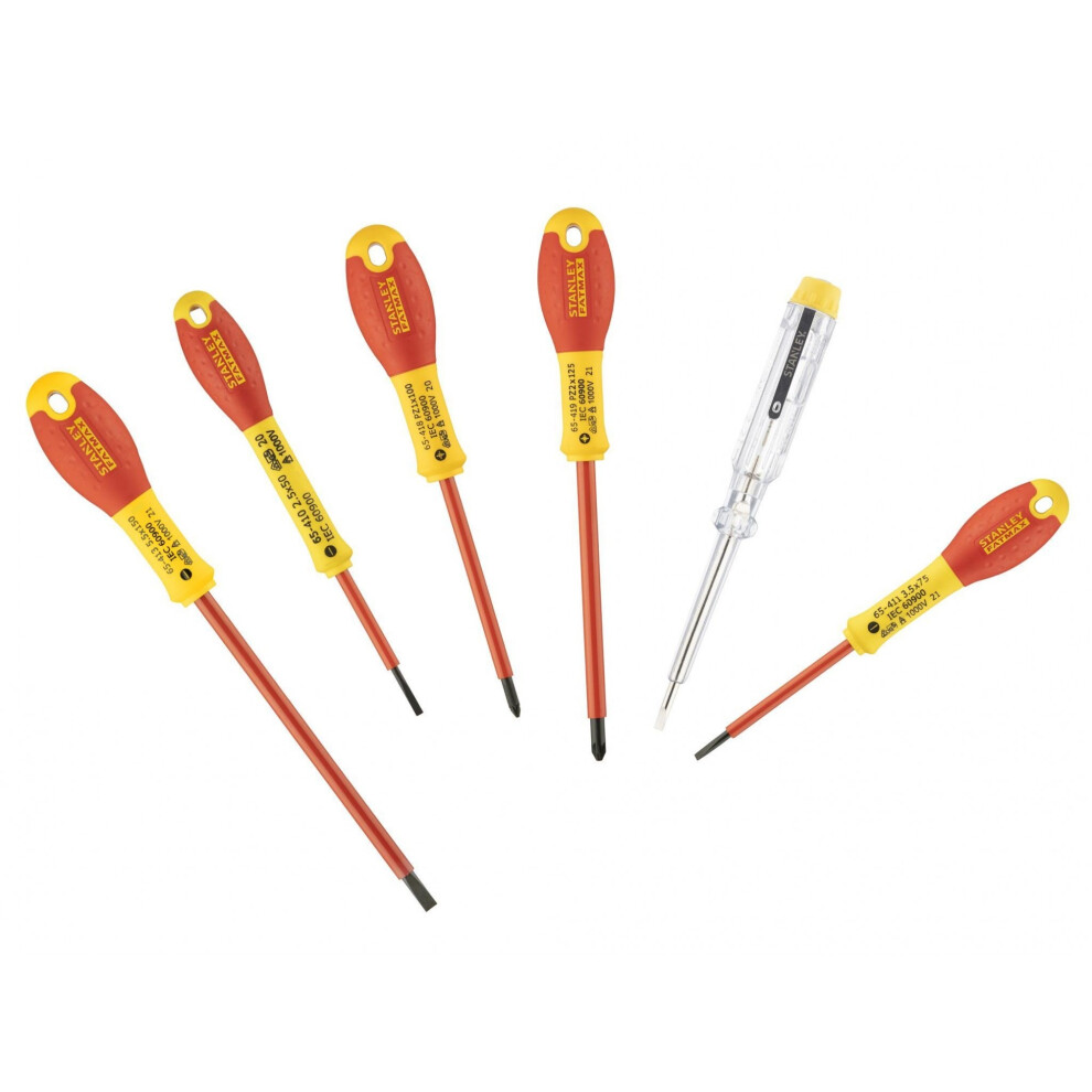 Stanley Hand Tools Fatmax Vde Insulated Screwdriver Set, 6 Piece 5063750868912