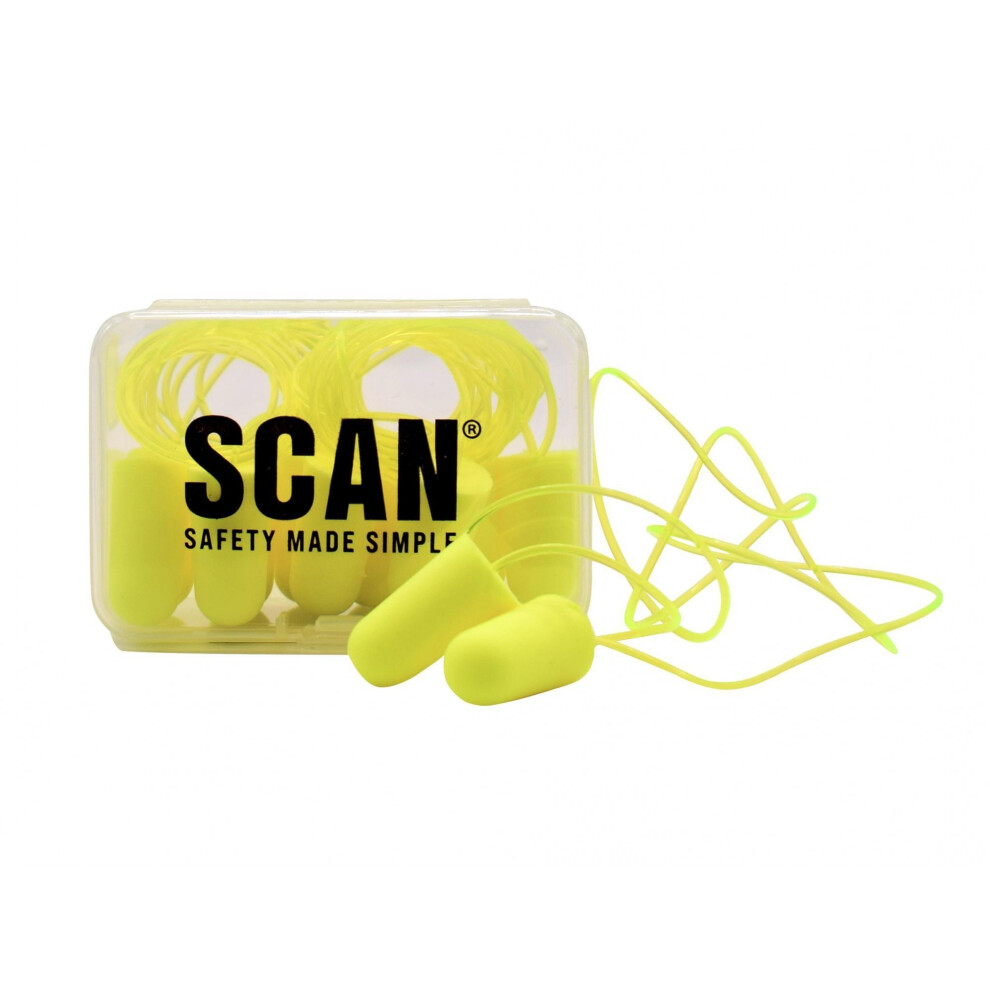 Scan Unisex Multicolor Foam Earplugs & Cord (6 Pairs) - Image 3