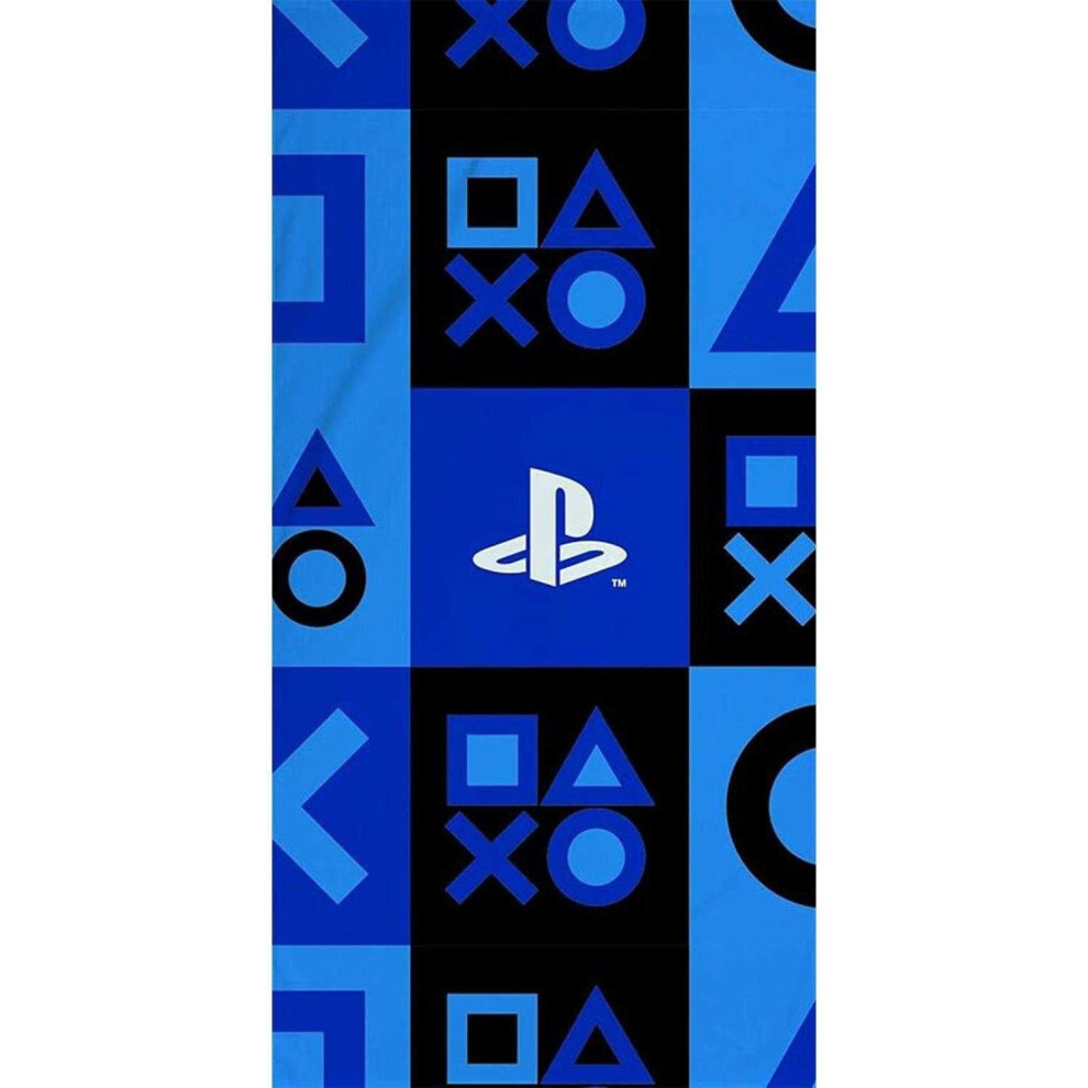Playstation Icons Logo Towel Blue