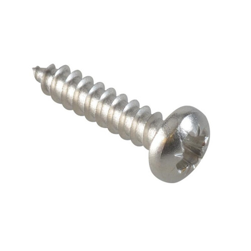 Forgefix Forgefix Self-tapping Screws, Pozi, Pan Head, A2 Stainless Steel