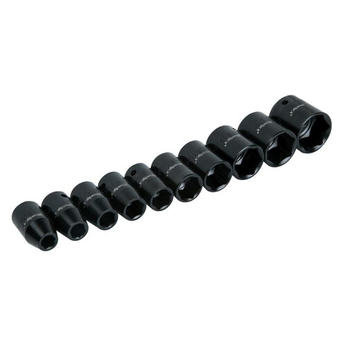 Bluespot Tools 1/2in Metric Impact Socket Set 9-27mm, 10 Piece