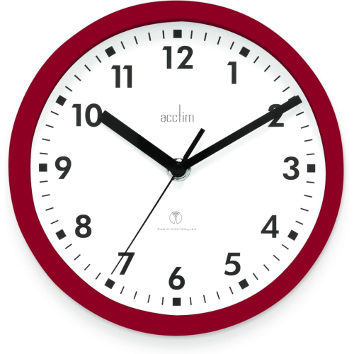 Acctim Acctim Nardo 20cm Radio Controlled Red Wall Clock 74664