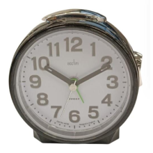 Acctim Eden Non Ticking Sweep Crescendo Alarm Clock in Black - 16523