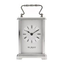 Wm Widdop Silver colour Carriage Clock