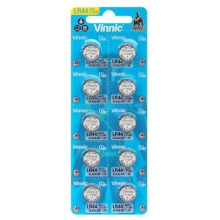 Vinnic L1154F AG13 LR44 Watch Battery Card of 10