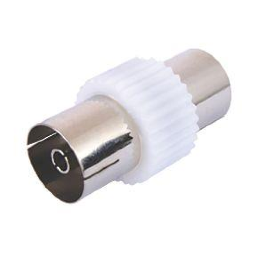Electrovision Coaxial Female Socket To Socket Coupler F350ab White 5021196017844