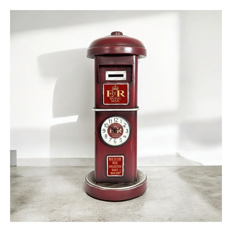 42CM TABLE CLOCK Postbox