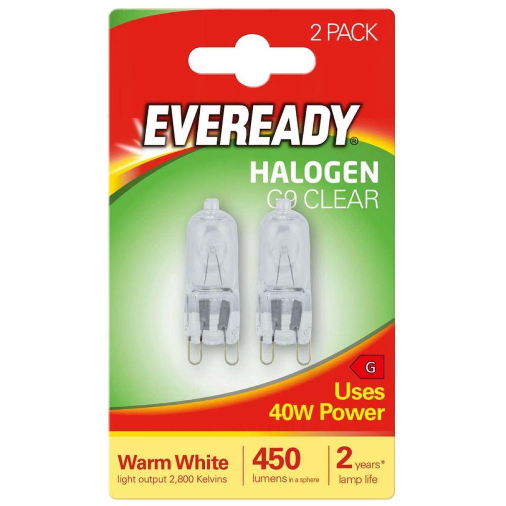 Eveready S819 Halogen Bulb G9 Capsule 450Lm 40W Warm White (Pack Of 10)