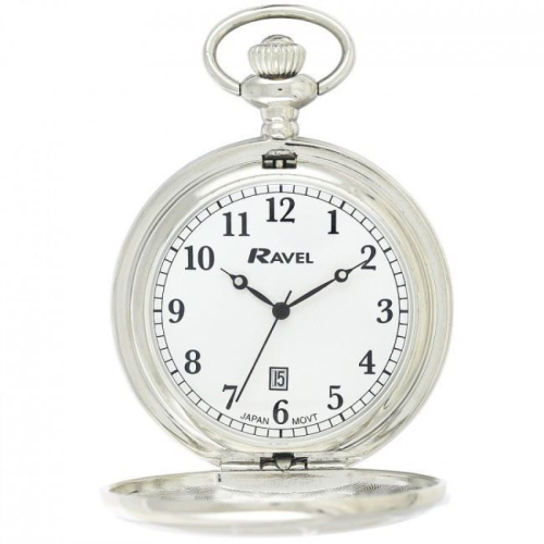 Ravel Ravel Chrome Dated Pocket Watch R1001.10