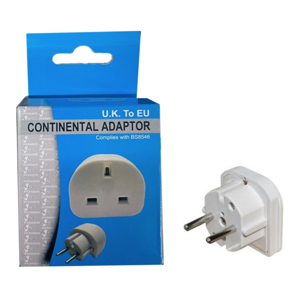 Powerplus Continental Travel Adaptor Uk - Eu 5055203814911