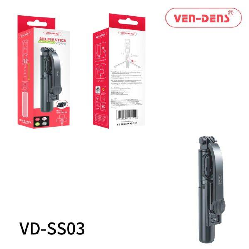 Ven-Dens Stylish Selfie Stick Anti-Shake Tripod 5056594114222
