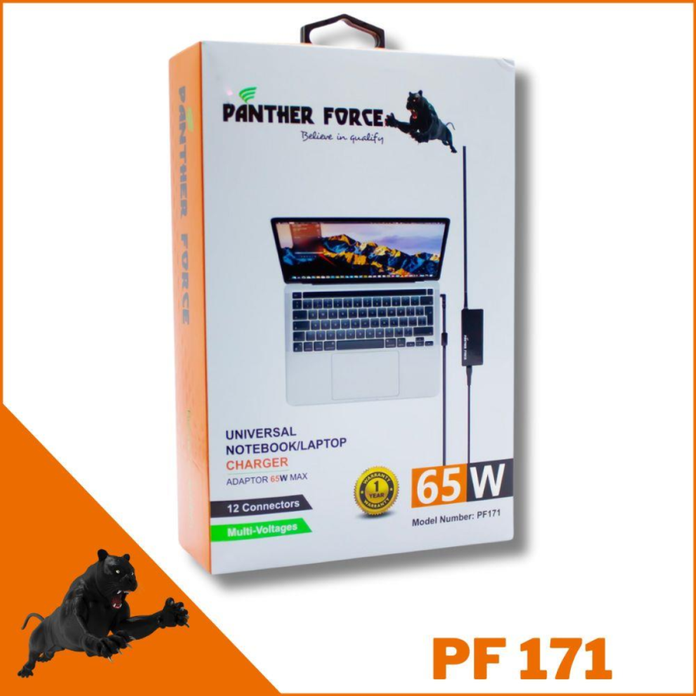 Panther Force Universal Notebook/Laptop Charger 65W 5060764191081