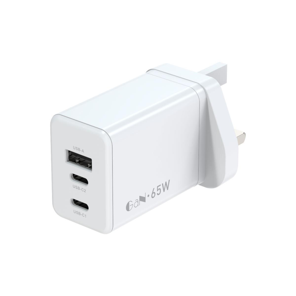 Wyeflux 65W Power Adapter With Dual Usb-C & One Usb-A Ports 5061008651415