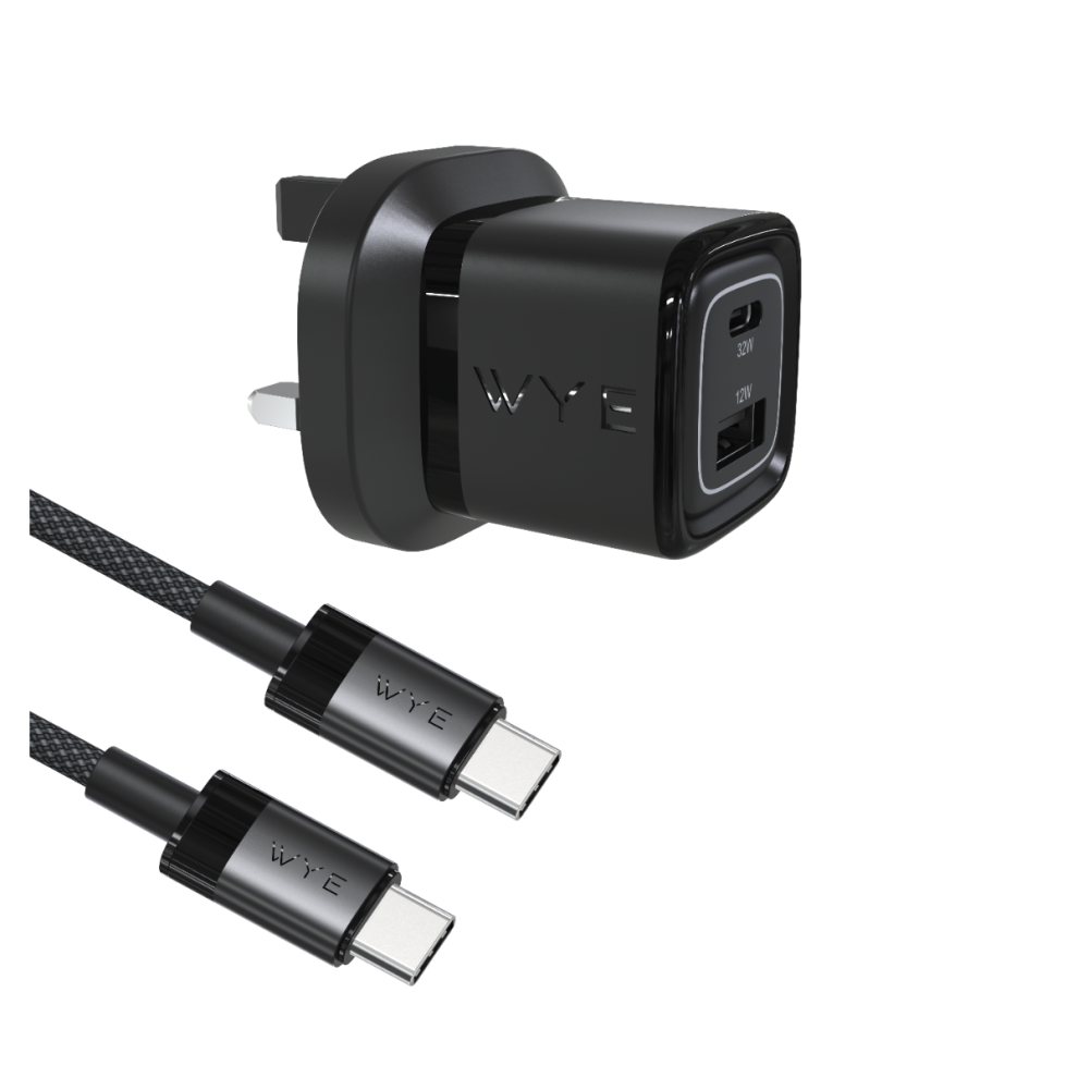 Wyeflux 25W Single Usb-C Charging Kit With Usb-C To Usb-C Cable (Gan Iii) 5061008658186