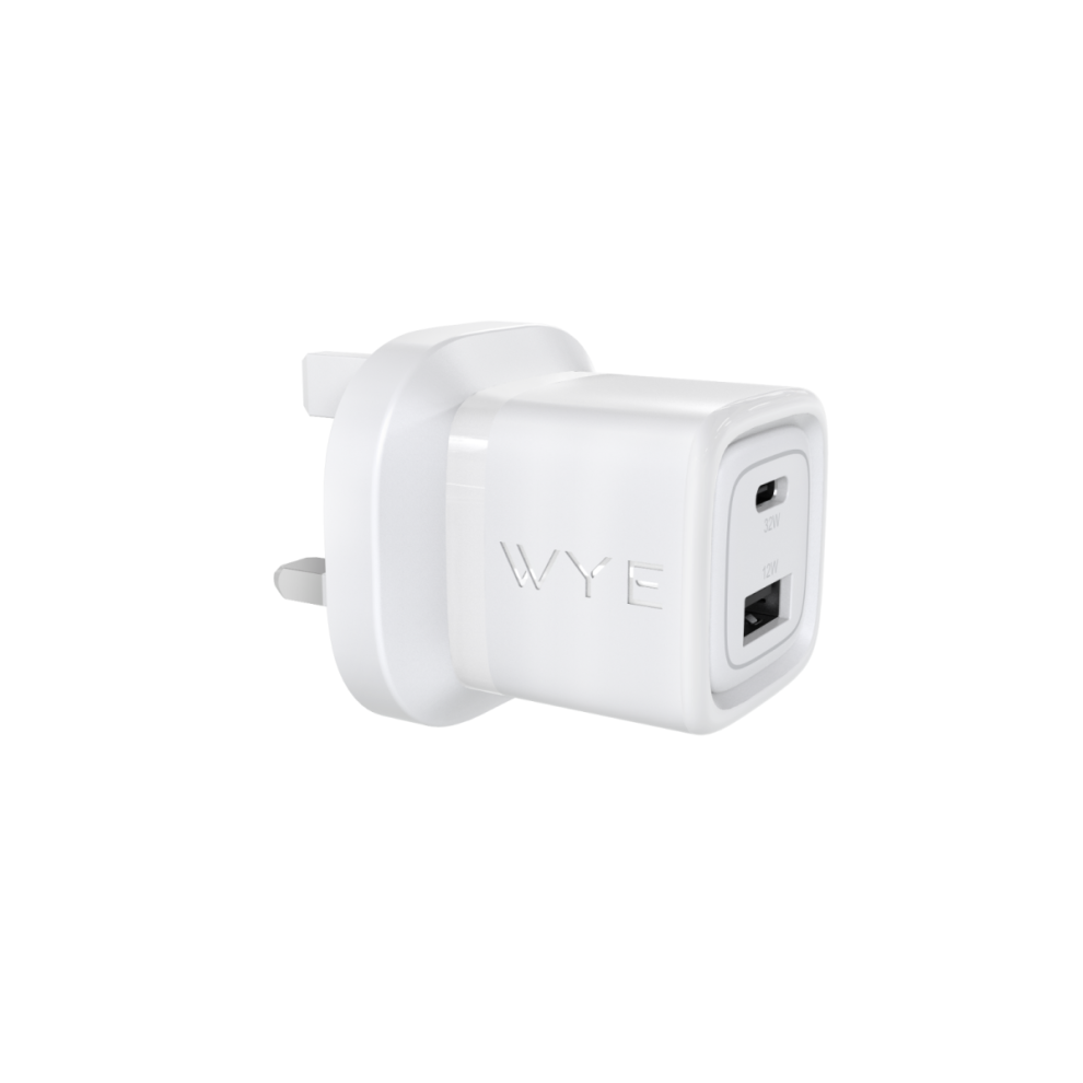 Wyeflux 32W Dual Port Usb Type C & Usb-A Power Adapter (Gan Iii)