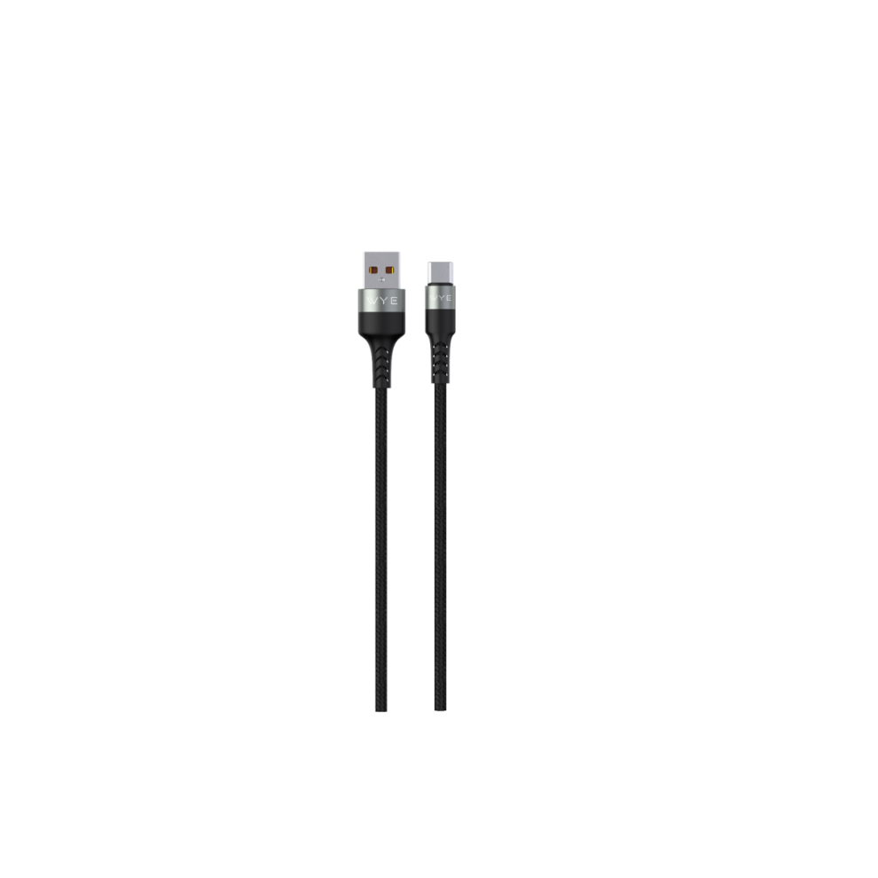 Wye Wyeflow Braided Usb-A To Usb-C Fast Charging & Data Cable 1M