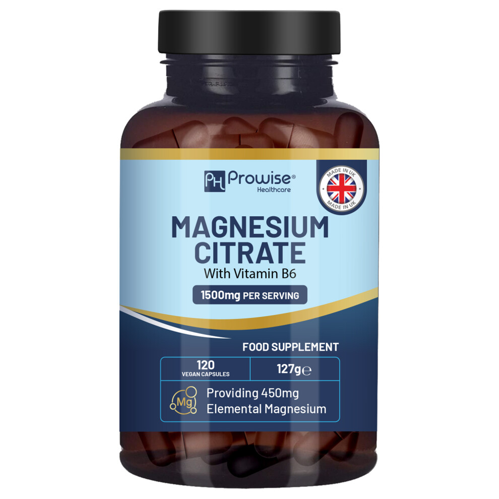 Prowise Healthcare Magnesium Citrate Capsules 1500Mg With Vitamin B6