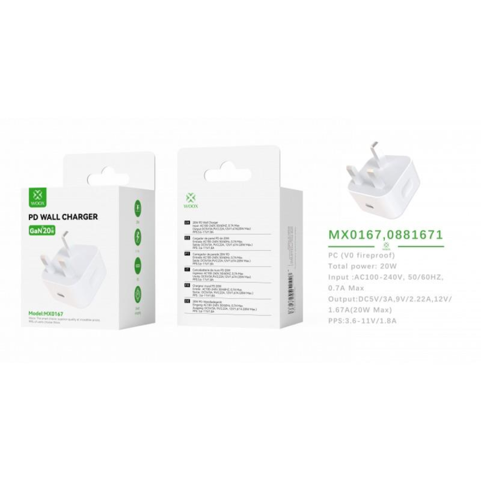PD Wall Charger 20W UK Type C Practical Everyday Use White - Image 4