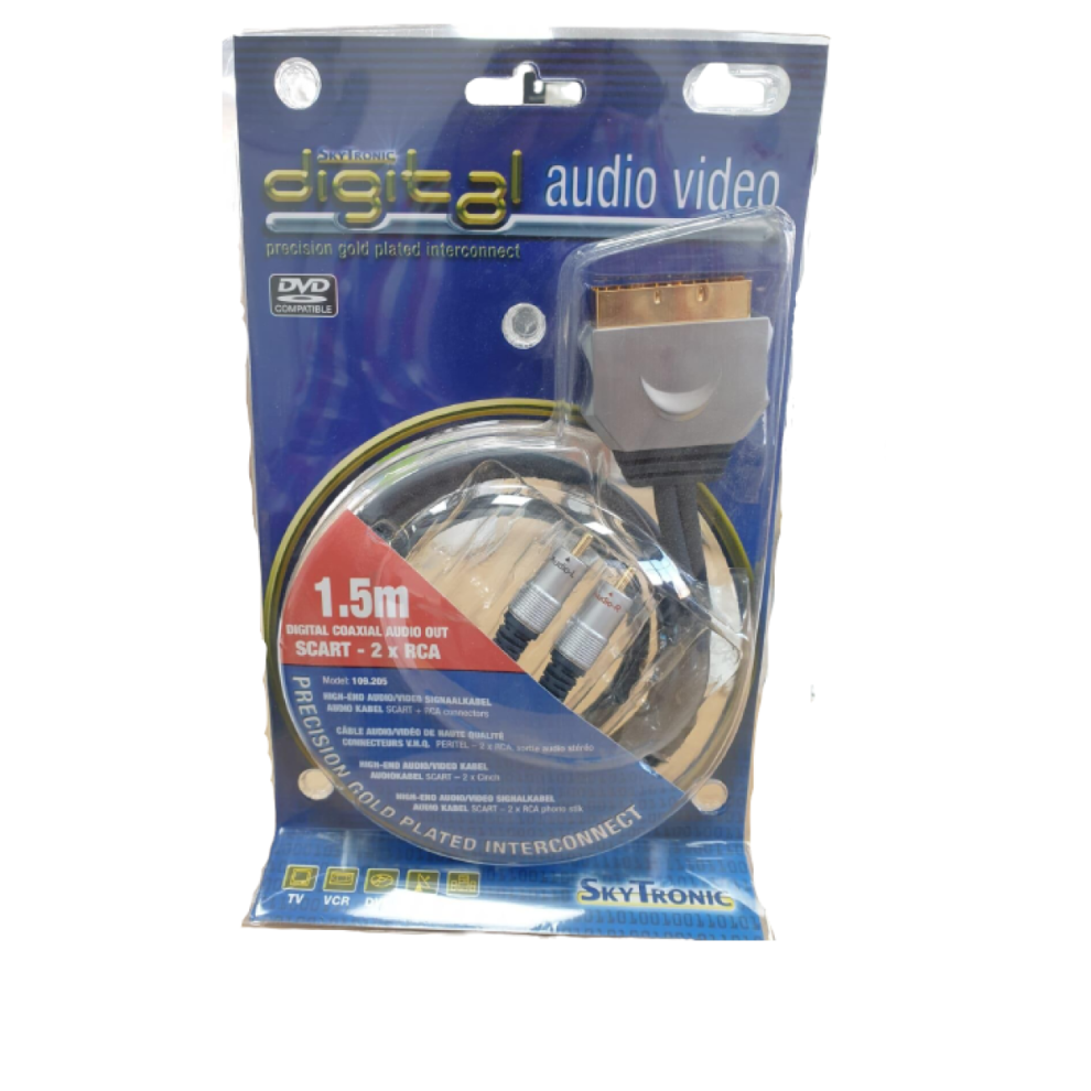 Skytronic Digital Audio Vidio Scart - 2 Phono 109.205 8715693030945