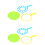 6Stk Blowing Bubble Spielzeug Set Blau Bubble Tools Kunststoff Robust 5