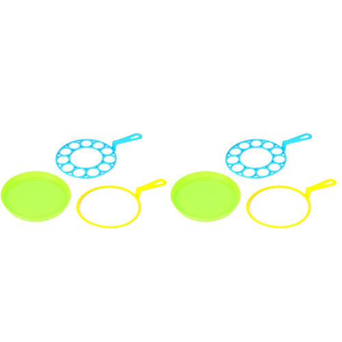 6Stk Blowing Bubble Spielzeug Set Blau Bubble Tools Kunststoff Robust 1